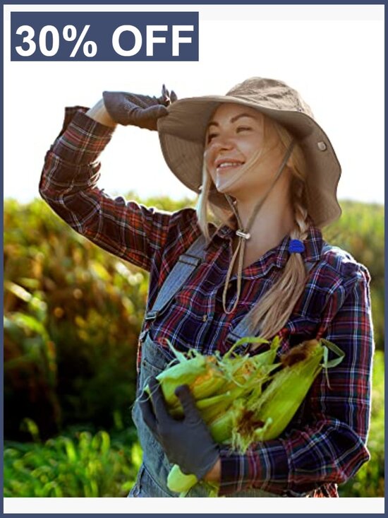 Waterproof Bucket Sun Hat UPF50+ Adjustable Strap Breathable Lightweight main image 6